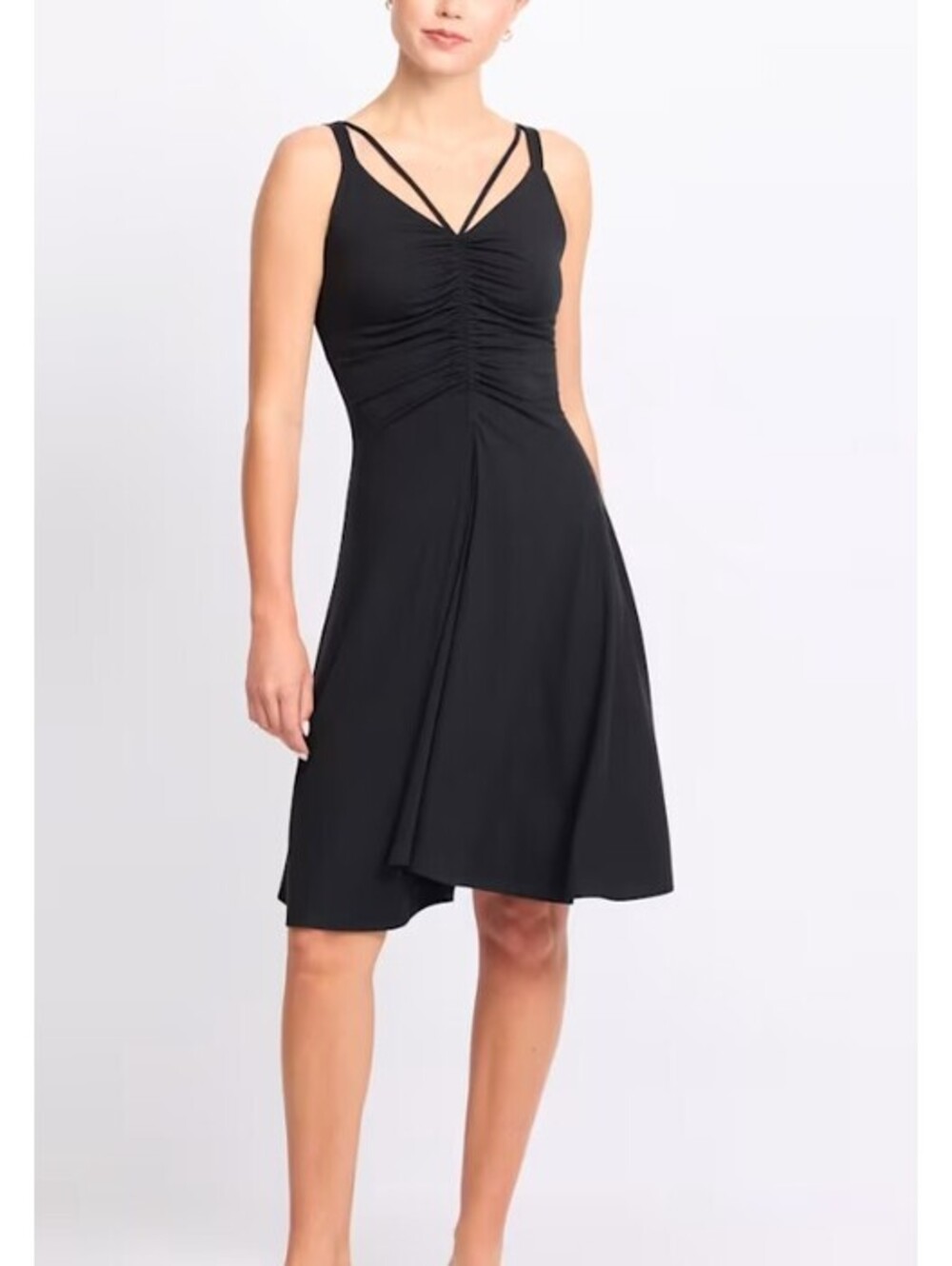 NWT The commons Orla strappy black midi dress - stretchy & soft size 2X